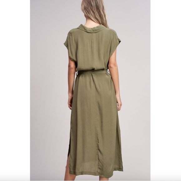 NWOT! Olive Button-Up Midi Dress by Arrays - Picture 4 of 8